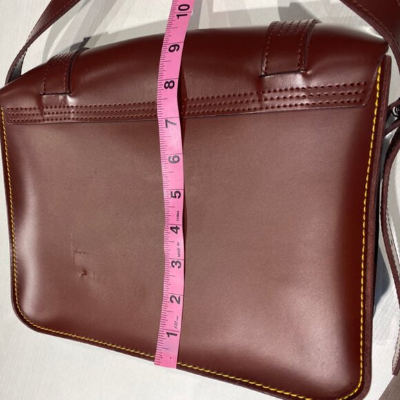 Dr. Martens 11 Inch Leather Satchel Messenger Bag Brown - Picture 7 of 8